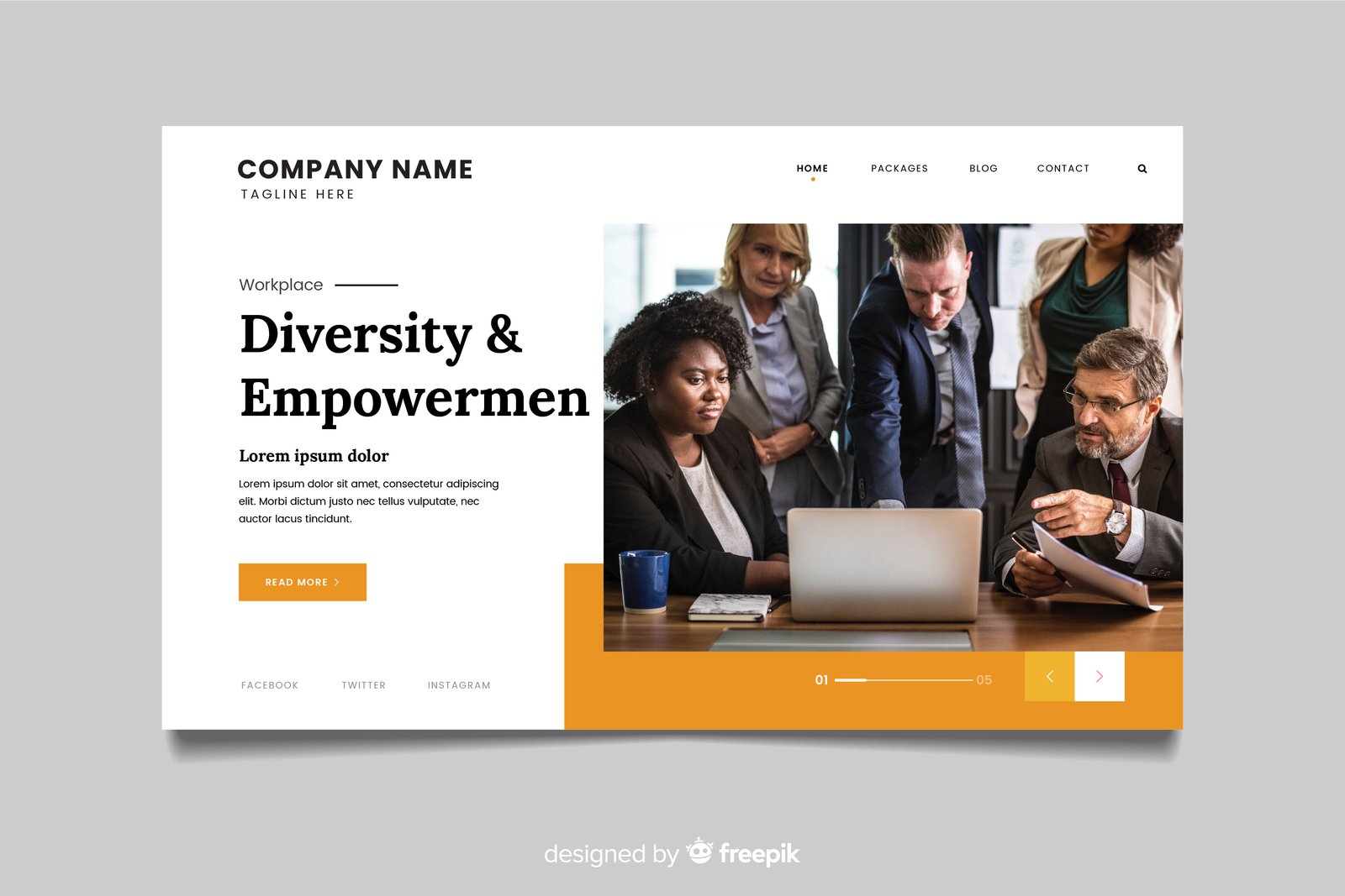 Modelo de site institucional 1